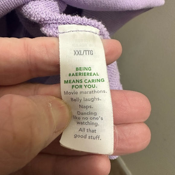 Aerie Purple Oversized Sweatshirt - Picture 6 of 8